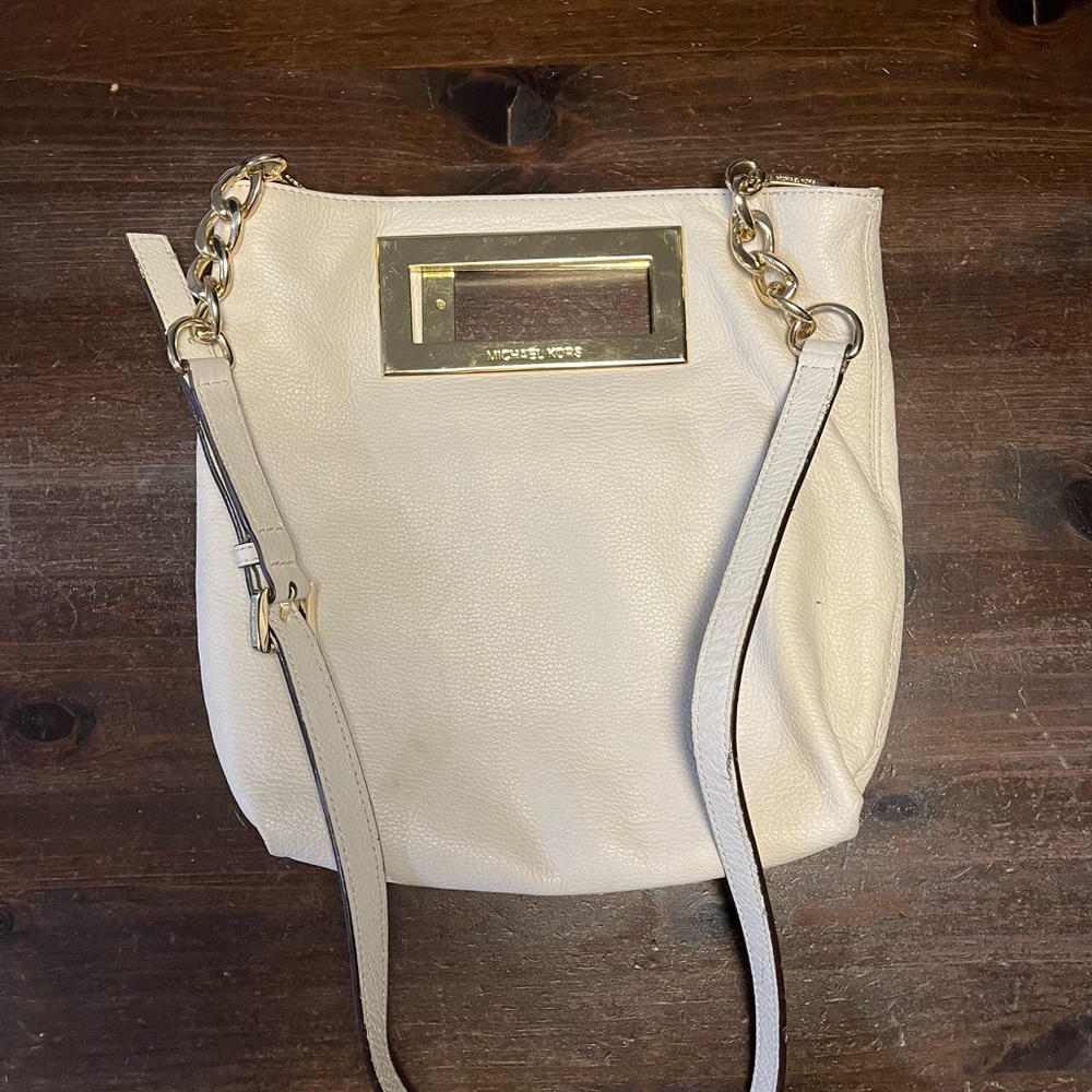 Clutch or Crossbody purse Michael Kors Cream Leather